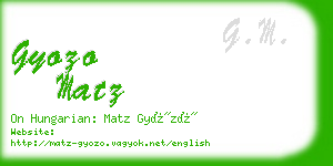 gyozo matz business card